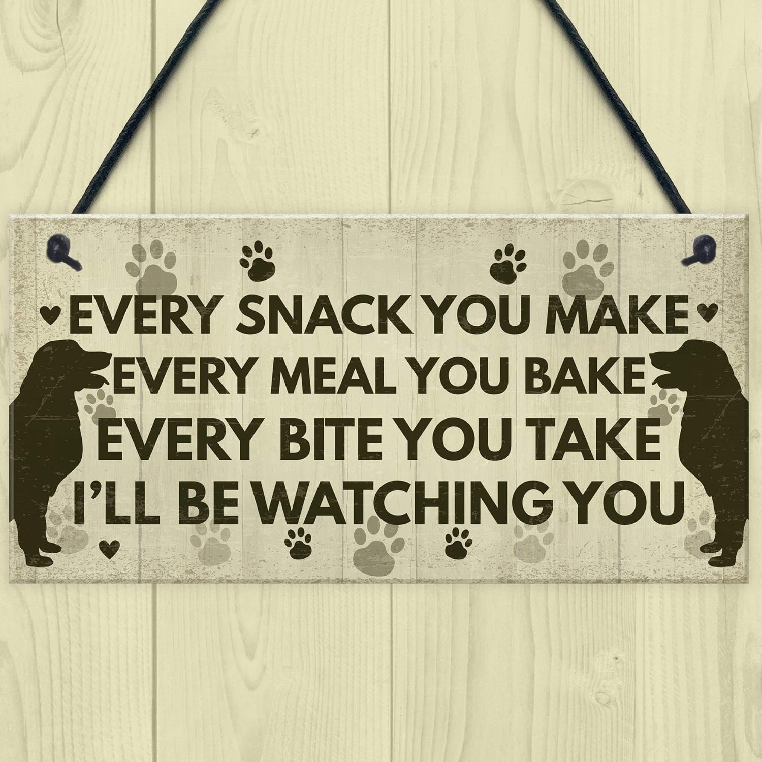 Funny Dog Signs and Plaques Birthday Gift for Dog Lovers Novelty Dog Sign for Home Animal Pet Sign