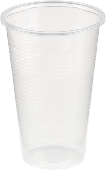 Plastic Tumblers 0.5 Pint, Clear Plastic Half Pint Party Cups, Disposable and Recyclable, 50 Pack