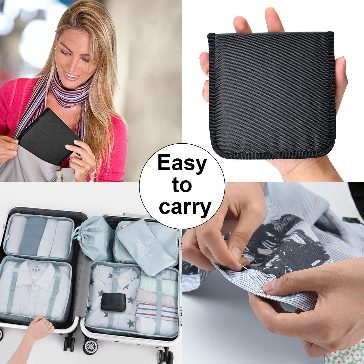 Sewing KIT, DIY Sewing Supplies with Sewing Accessories, Portable Mini Sewing Kit for Beginner, Traveller and Emergency Clothing Fixes, with Premium Black Carrying Case