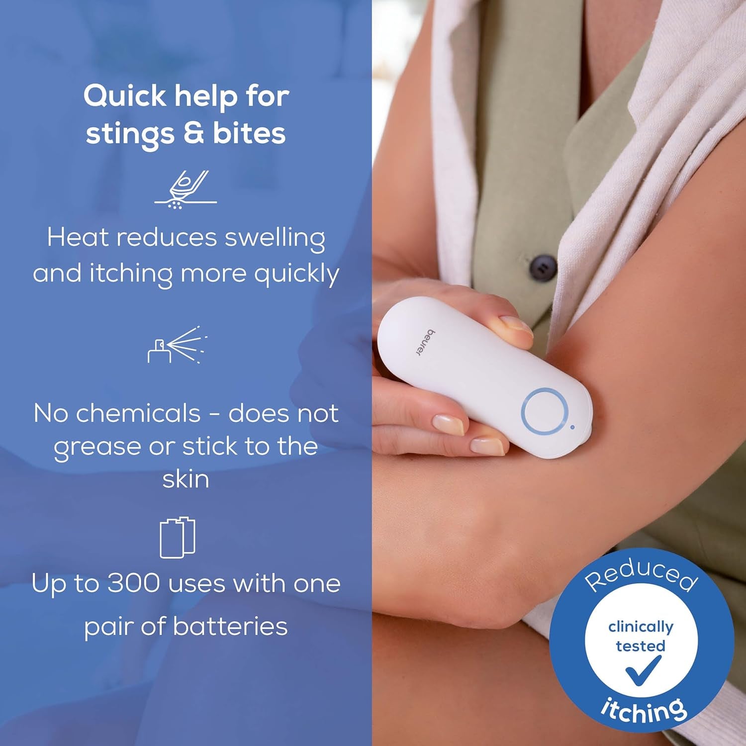 BR60 Insect Bite Healer Pen for the Treatment of Insect Bites and Stings, Provides Natural Relief from Itching and Swelling without Medication, Certified Medical Device