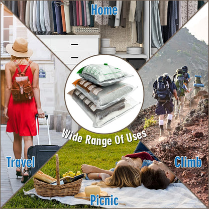 Space Saver Bags for Travel and Home Reusable Vacuum Storage Bags save 80% More Storage Space Work with Vacuum Cleaner (6 Combo, No Pump Included)