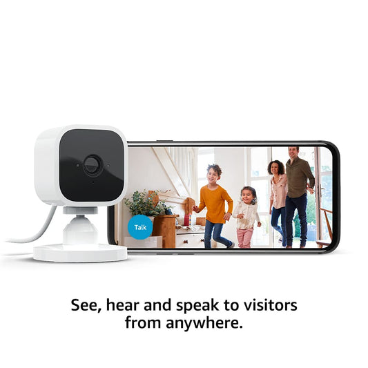 Mini | Indoor Plug-In Pet Security Camera, 1080P HD Day and Night Video, Motion Detection, Two-Way Audio, Easy Setup, Alexa Enabled — 1 Camera (White)
