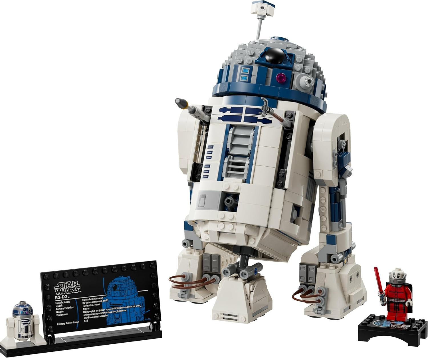 Star Wars R2-D2 Model Set, Buildable Toy Droid Figure for 10 plus Year Old Kids, Boys & Girls, with 25Th Anniversary Darth Malek Minifigure and Decoration Plaque, Memorabilia Gift Idea 75379