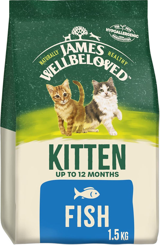 Junior Fish 1.5 Kg Bag, Hypoallergenic Kitten Dry Cat Food