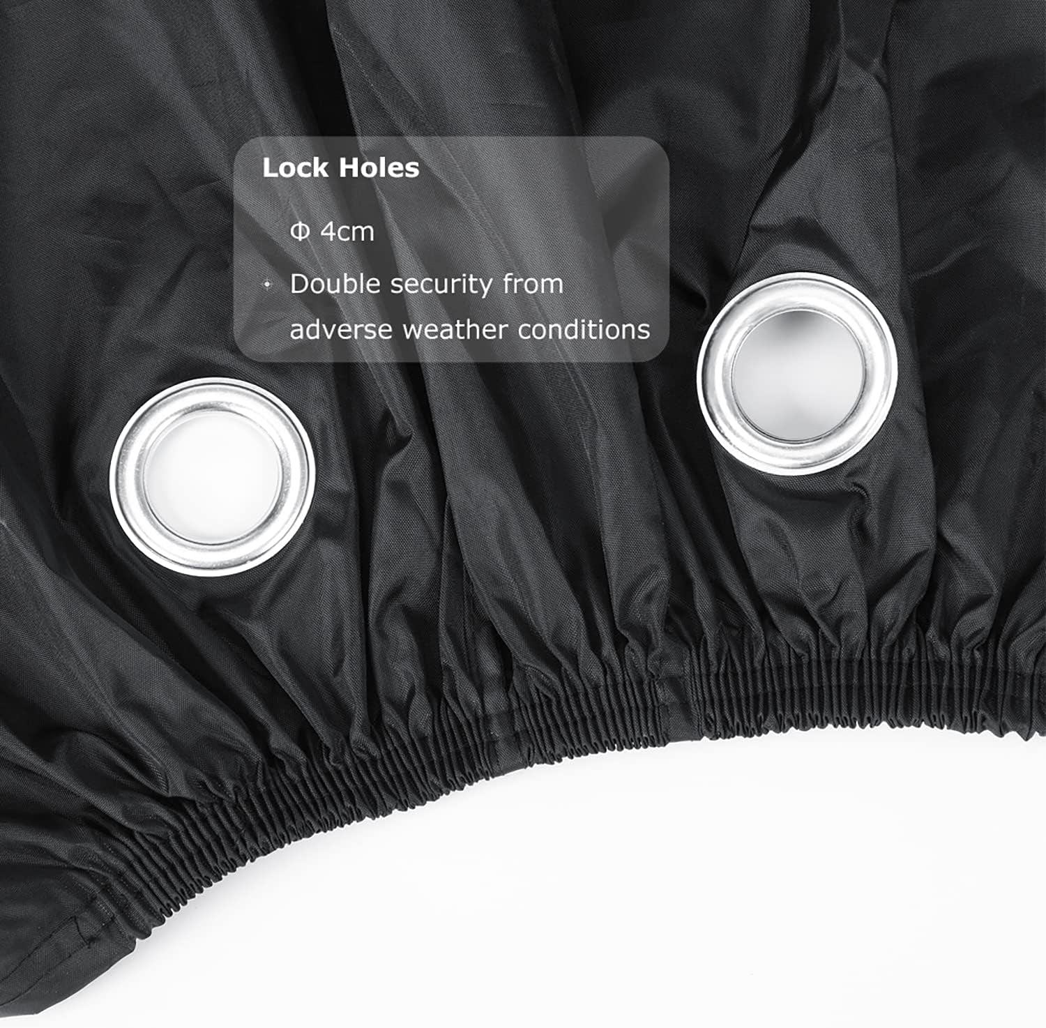 Bike Cover, Waterproof Bicycle Cover Indoor Outdoor Storage - 210T Nylon with Pu Coating, Safty Straps, Lock-Holes, Fits for Most Bikes up to 29"