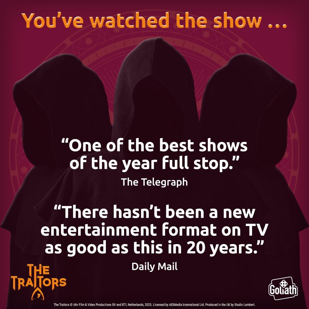 Games Presents: the Traitors - Official Board Game | Based on the Hit BBC Show | Can the Faithfuls Catch the Traitor? | for 4-6 Players | Ages 12+