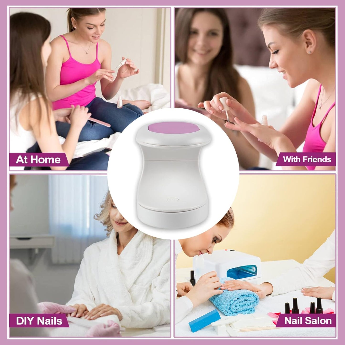 UV Nail Lamp,  9W Mini Nail Dryer Portable UV Lamps for Gel Nails USB Gel Lamp, 60S Quick Drying Nail Lamp for Gel Polish (Purple)
