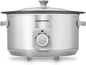 461014 Sear & Stew 6.5 Litre Aluminium Slow Cooker, One-Pot Solution, Brushed Stainless Steel