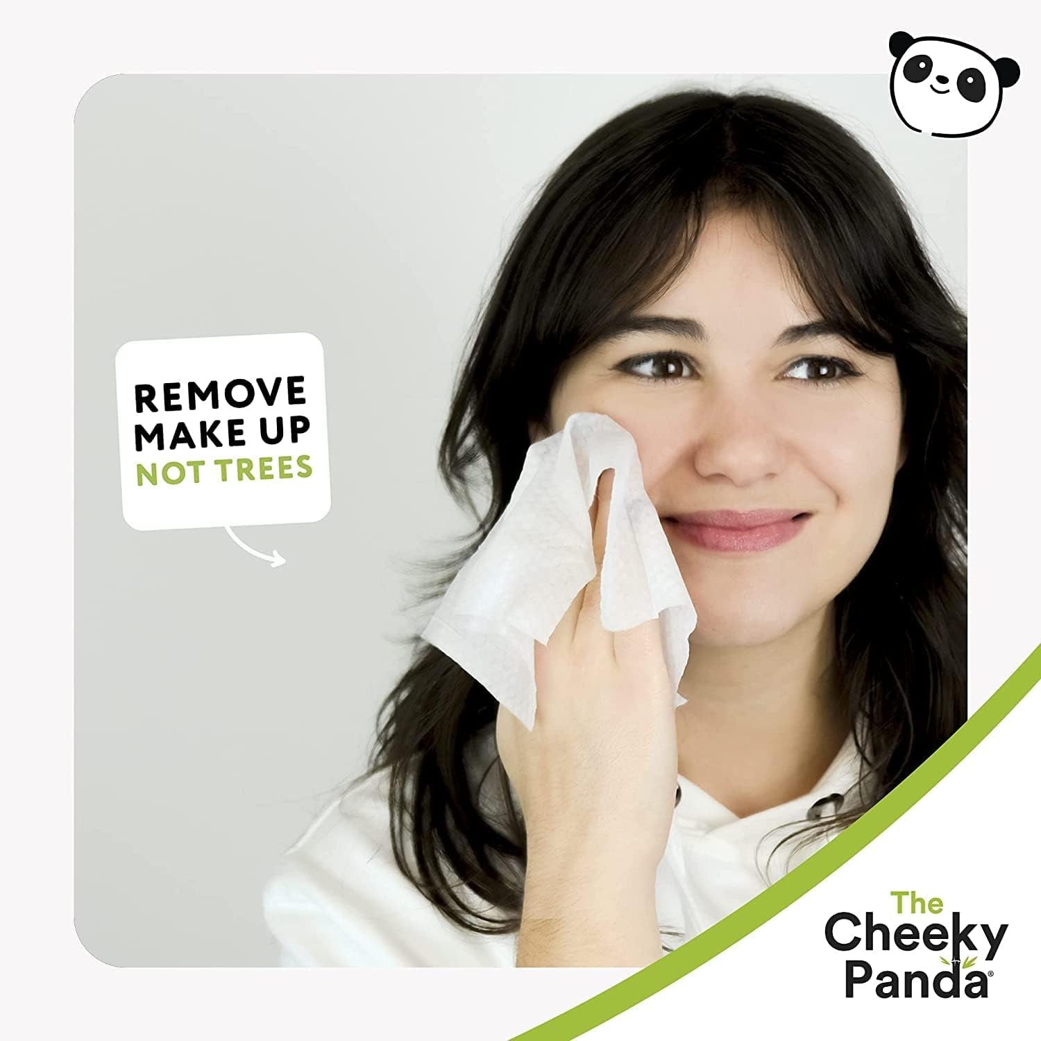 Bamboo Facial Make up Remover Wipes | Sustainable Face Wipes Eye Makeup Remover | Coconut Scented Pack of 25 Face Wipes | 99% Purified Water
