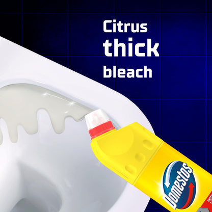 Citrus Fresh Thick Bleach Disinfectant That Eliminates 99.99% of Bacteria and Viruses* Unstoppable Limescale Prevention 750 Ml