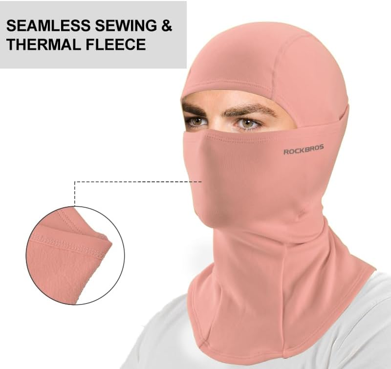 Ski Mask Cycling Balaclava Windproof, Thermal Neck Gaiter Soft Full-Mask Polar Fleece Headwear 4 Colors for Autumn Winter Skating, Skiing, Running, Cycling
