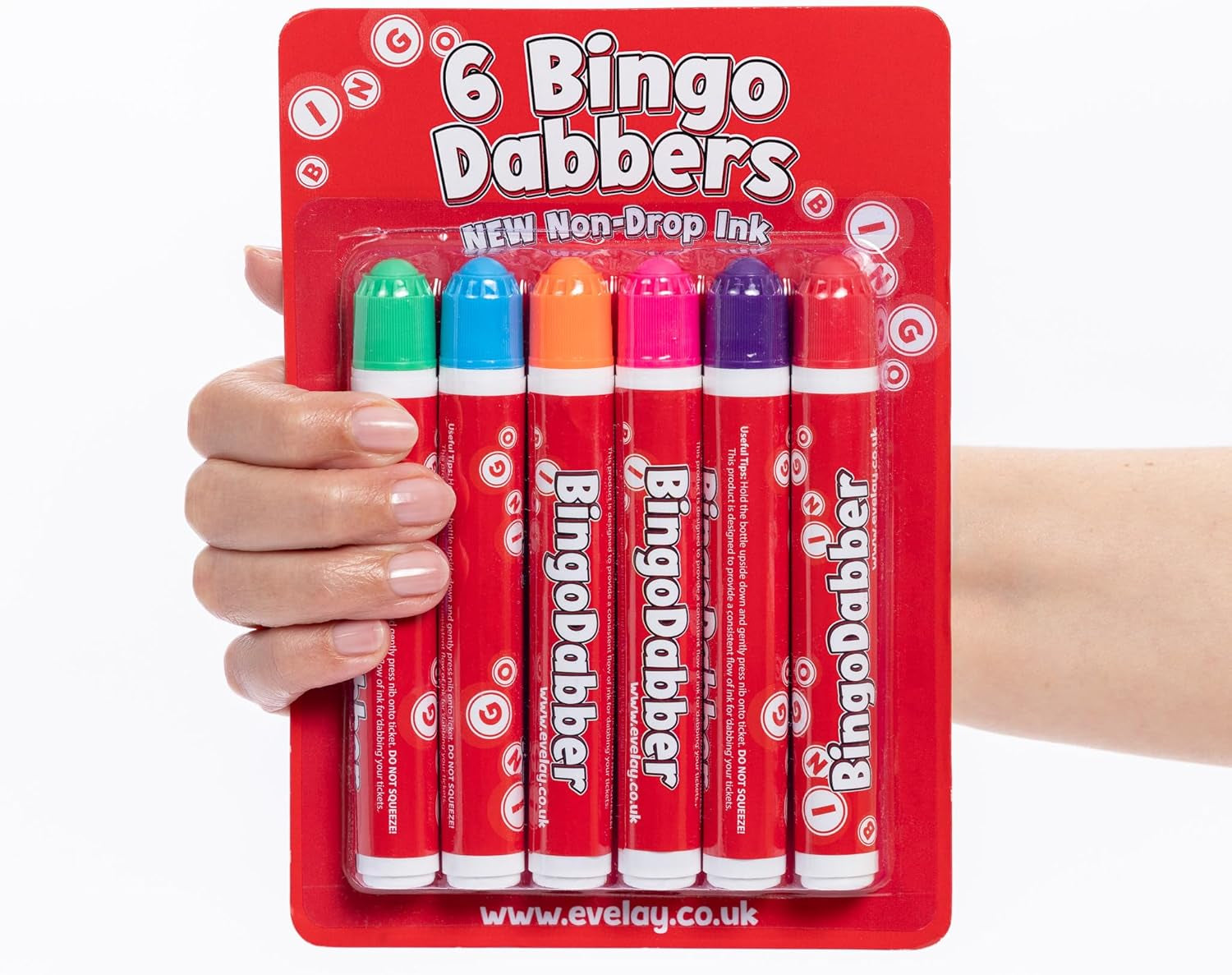 Bingo Dabbers Markers Mixed Colours Pens for Bingo Tickets Games - Pack of 6