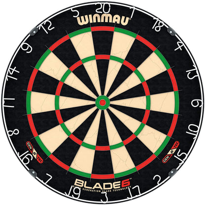 Blade 6 Dart Boards | Professional Bristle Dartboard with Official Tournament Specifications | Endorsed by the PDC