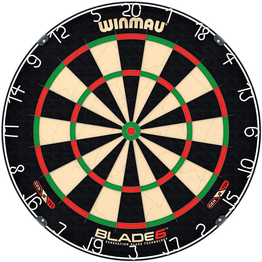 Blade 6 Dart Boards | Professional Bristle Dartboard with Official Tournament Specifications | Endorsed by the PDC