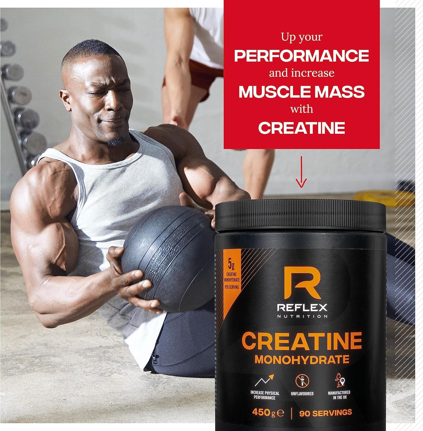 Nutrition Creatine Monohydrate, 100 Percent Creatine Monohydrate, 450G