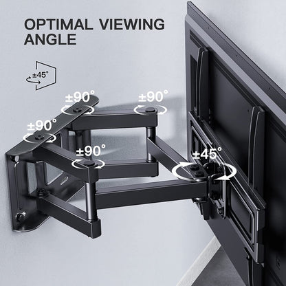 TV Wall Bracket, Swivel Tilt TV Wall Mount for 26-65 Inch Flat & Curved TV up to 45Kg, TV Bracket Max VESA 400X400Mm
