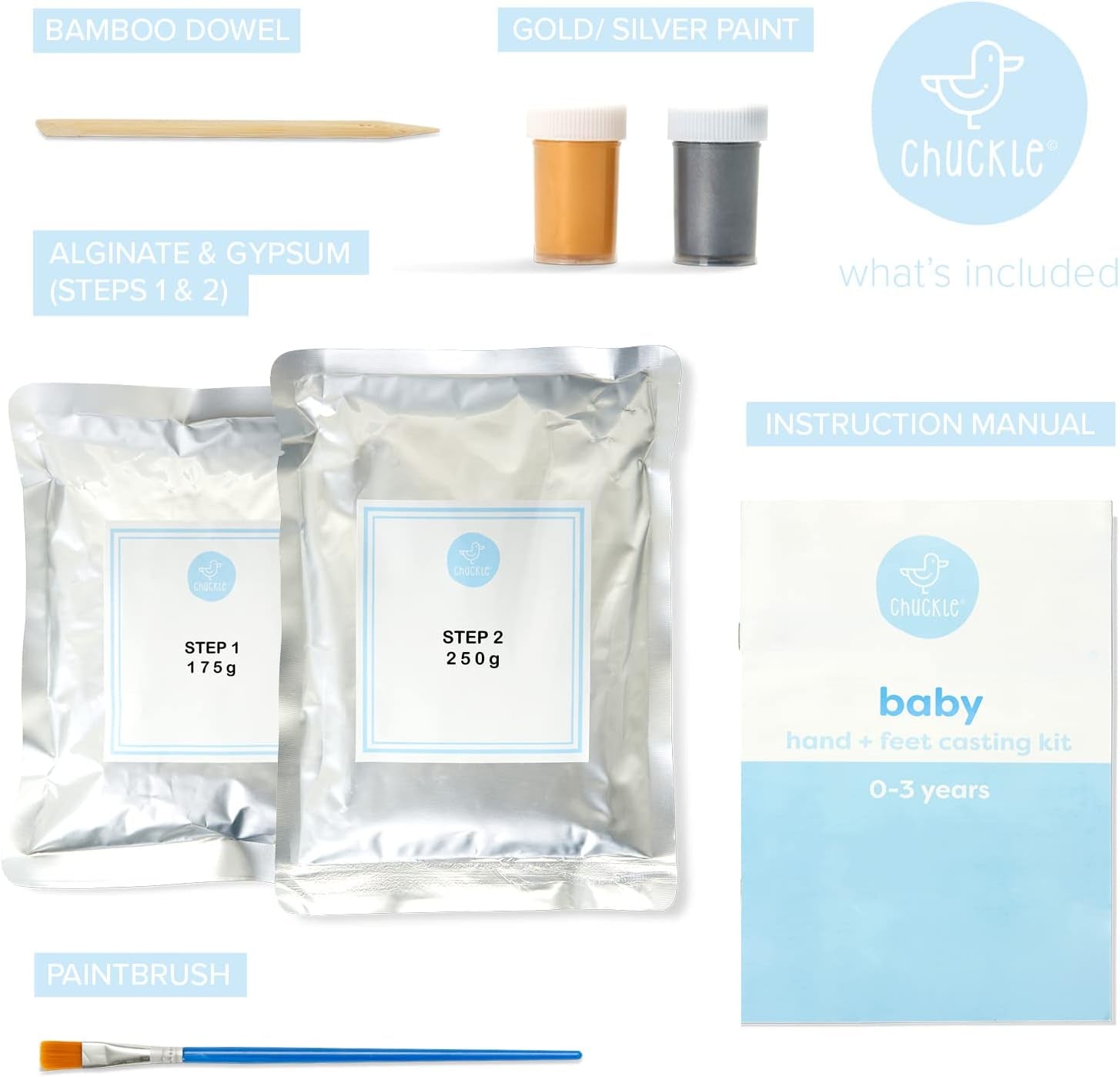 - Baby Handprint & Footprint Casting Kit, 3D Moulding Gift Set, Memories, Keepsakes, for Kids or Newborn, Baby Shower Presents