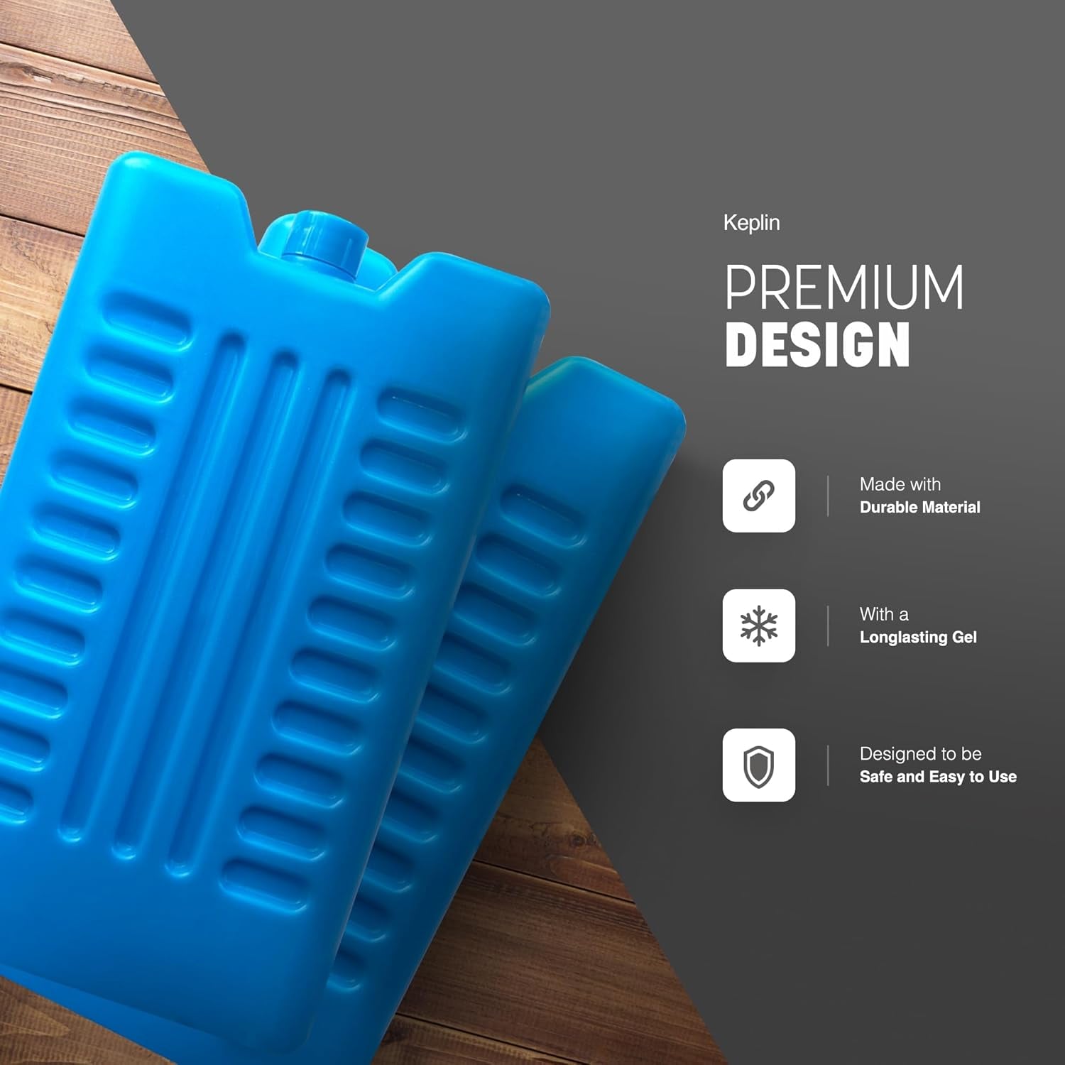 Freezer Blocks for Cooler Bags - Reusable Ice Packs for Lunch Box, Travel, Picnic, and Outdoor Activities Multicolour (6 Pack)