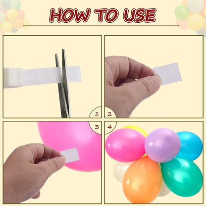 600 PCS Balloon Glue Dots, Removable Balloon Sticky Spots,Extra Strong Glue Dots Double Sided for Birthday Party Wedding Christmas Decorations and DIY Scrapbooking Craft. (600 PCS)