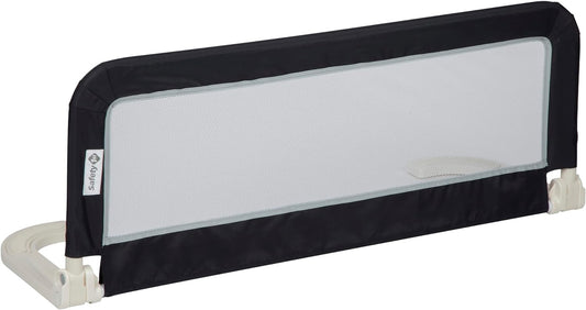 Portable Bed Rail, 106 X 42Cm,Foldable Bed Guard for Toddler Bed, 18 Months – 5 Years, Portable Travel Bed Guard, Mesh Fabric, Easy to Install, Automatic Lock, Easy to Transport, Dark Grey
