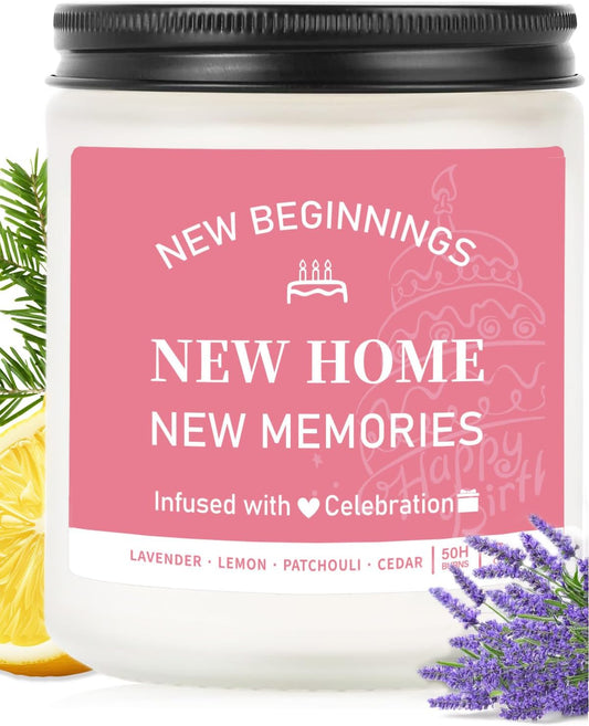 New Home Gifts - House Warming Gifts New Home, Lavender Scented Candle, New Apartment Warming Gifts, New Home Gifts for Couples,New Home Gifts for Friends, Sisters, Colleagues