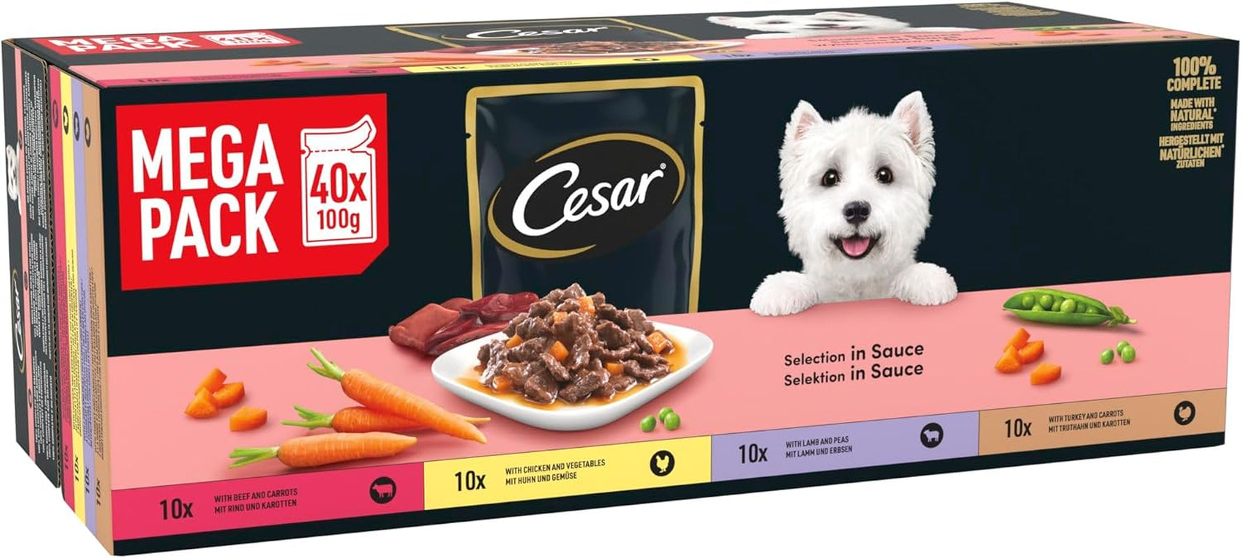 Adult Dog Pouches Sauce Selection in Gravy 40X100G