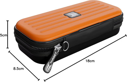 Darts Takoma Darts Wallet, Regular Size, Orange | Darts Case Holds 3 Darts | Protective EVA Dart Holder with Double Zip Lock Inner Pouches | Professional Darts Accessories