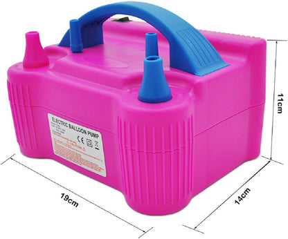 Electric Balloon Pump, Portable Dual Nozzle High Power (AC220-240V 600W) Balloon Inflator Blower Pump for Party, Wedding, Birthday, Activities and Festival Decoration