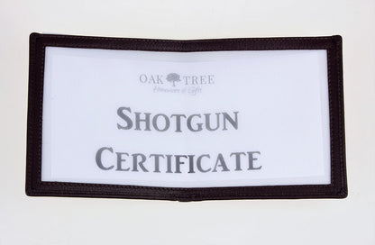 Premium Luxury Leather Shotgun / Firearm Certificate Wallet SGC/FAC Licence Holder - Available as Either a Single or Double License Holder