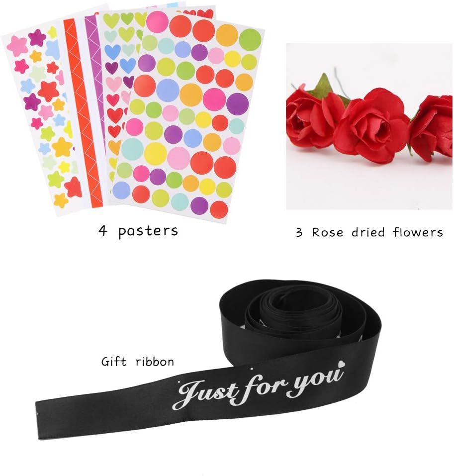 Dawa Black Explosion Box,Creative Handmade DIY Photo Album Scrapbooking Gift Box for Christmas Birthday Anniversary Valentine Wedding Mother'S Day