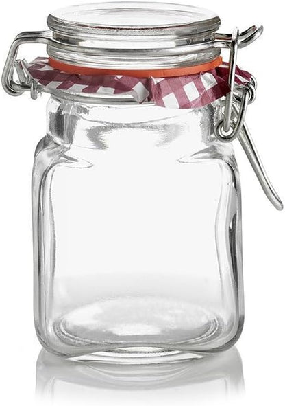 Square Clip Top Spice Jar - 70Ml