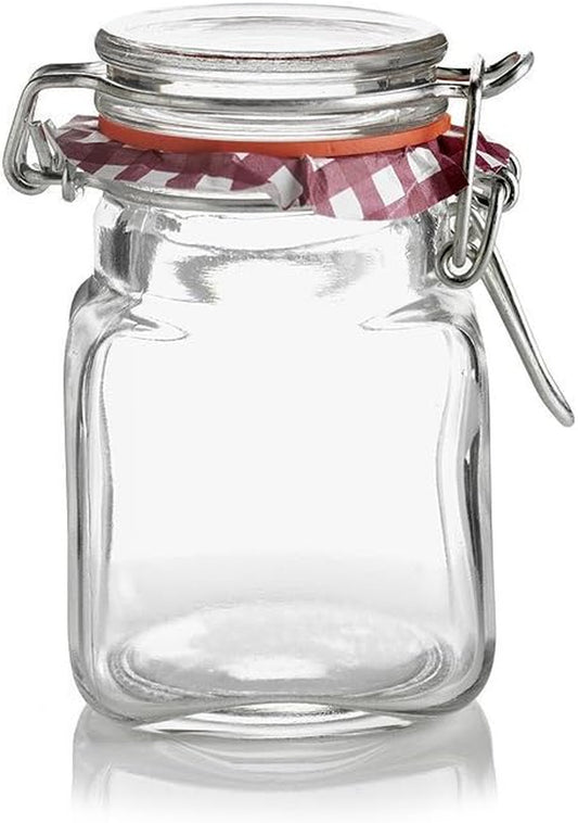 Square Clip Top Spice Jar - 70Ml