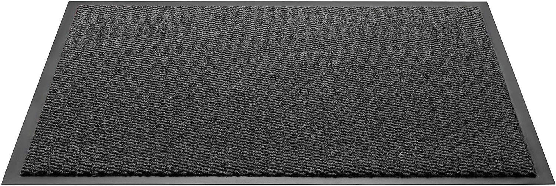 Extra Large Big Dark Light Grey Hardwearing Heavy Duty Black PVC Edge Pile Top Rubber Barrier Entrance Door Kitchen Utility Dust Floor Mats Rugs 90Cm X 150Cm