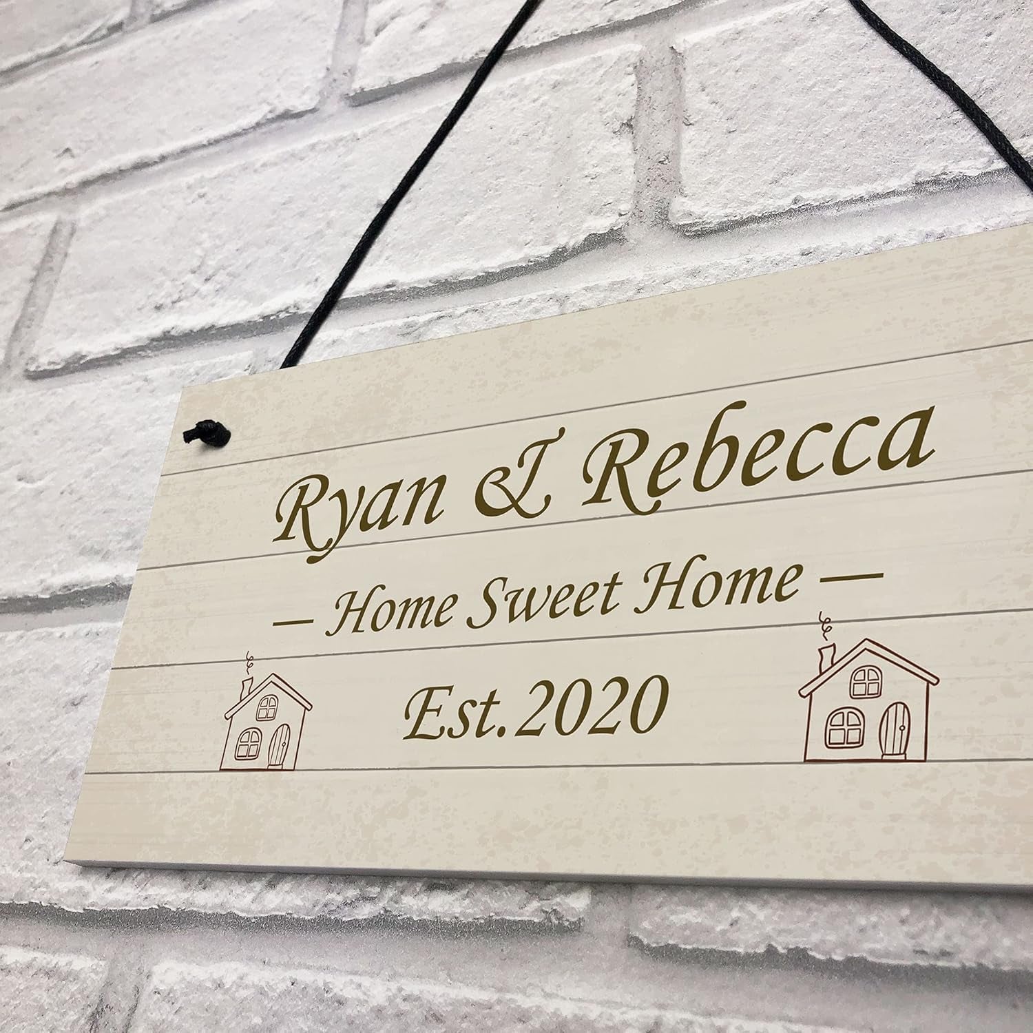 Home Sweet Home Sign PERSONALISED Welcome New Home Gift for Friend