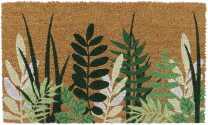 Eco-Friendly Latex Backed Coir Door Mat, Greenery, Natural (02-881), 45 X 75 Cm Approx.