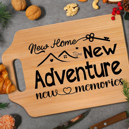 New Home Gifts for Couple Friends Family, Housewarming Gifts for New Home, Creative Kitchen Bamboo Cutting Board
