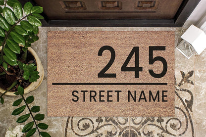 Custom Doormat Personalised Door Mat - Customised Door Rug - Housewarming Gift - New Home Gift - House Gift - Unique Friend Present (D2)