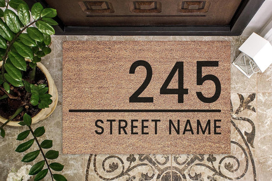 Custom Doormat Personalised Door Mat - Customised Door Rug - Housewarming Gift - New Home Gift - House Gift - Unique Friend Present (D2)