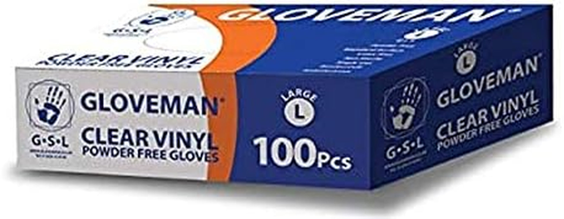 Gloveman Clear Vinyl Gloves (Box of 100) (Medium)