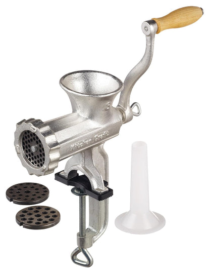 Meat Mincer in Gift Box, Home Made No. 8, Manual Mincer, Cast Iron, 28 X 24 X 9Cm
