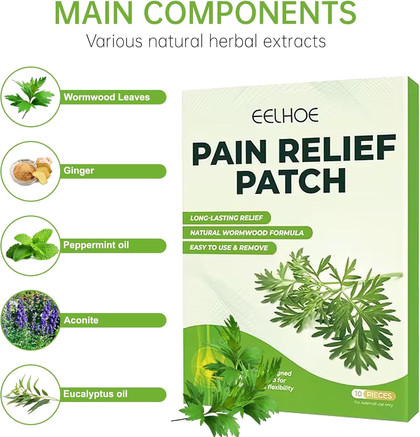 40Pcs Knee Pain Relief Patches,Knee Patches for Pain Relief,Wellness Knee Pain Relief Patches Uk,Knee Pain Relief Patches Relieves Muscle Soreness in Knee, Neck, Shoulder
