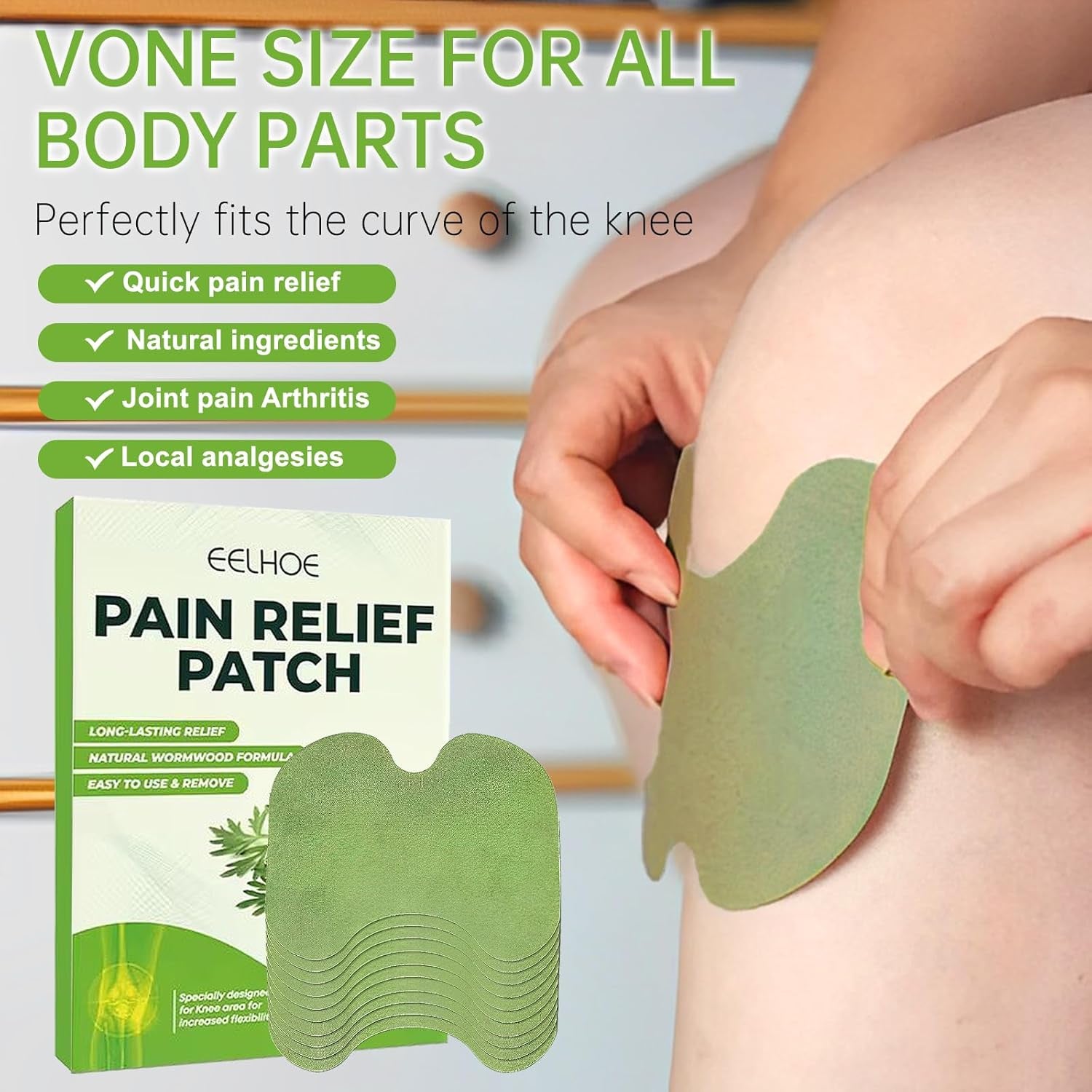 40Pcs Knee Pain Relief Patches,Knee Patches for Pain Relief,Wellness Knee Pain Relief Patches Uk,Knee Pain Relief Patches Relieves Muscle Soreness in Knee, Neck, Shoulder