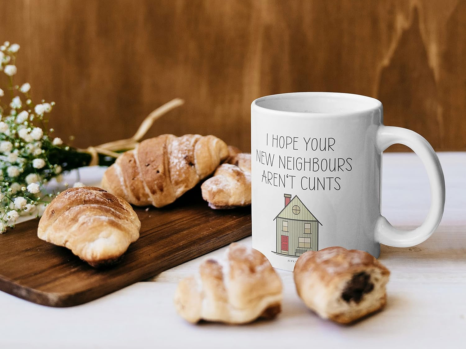 Funny New Home Gifts - I Hope Your New Neighbours Aren'T C**Ts Mug - New House Gift Ideas, Rude Moving in Gifts for Friends, First Mortgage House Warming Present, 11Oz Ceramic Dishwasher Safe Mugs