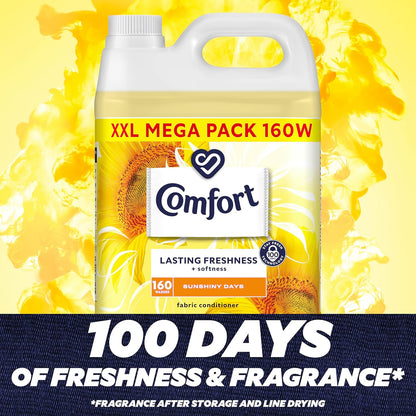 Sunshiny Days Fabric Conditioner with Stay Fresh Technology for 100 Days of Freshness + Fragrance* 160 Wash 4800Ml, Pack of 1
