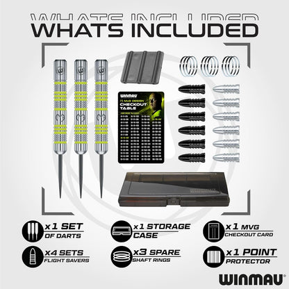 Michael Van Gerwen Mvg Gift Sets - 50 Piece Darts Set with 4 Sets of Shafts, 4 Sets of Flights plus Accessories