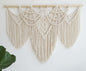 Large Macrame Wall Hanging Boho Handmade Woven Tapestry Tassel Craft Ornament Wall Art Beige Natural Cotton Rope Bohemian Chic Wall Decor for Bedroom Living Room Office Apartment