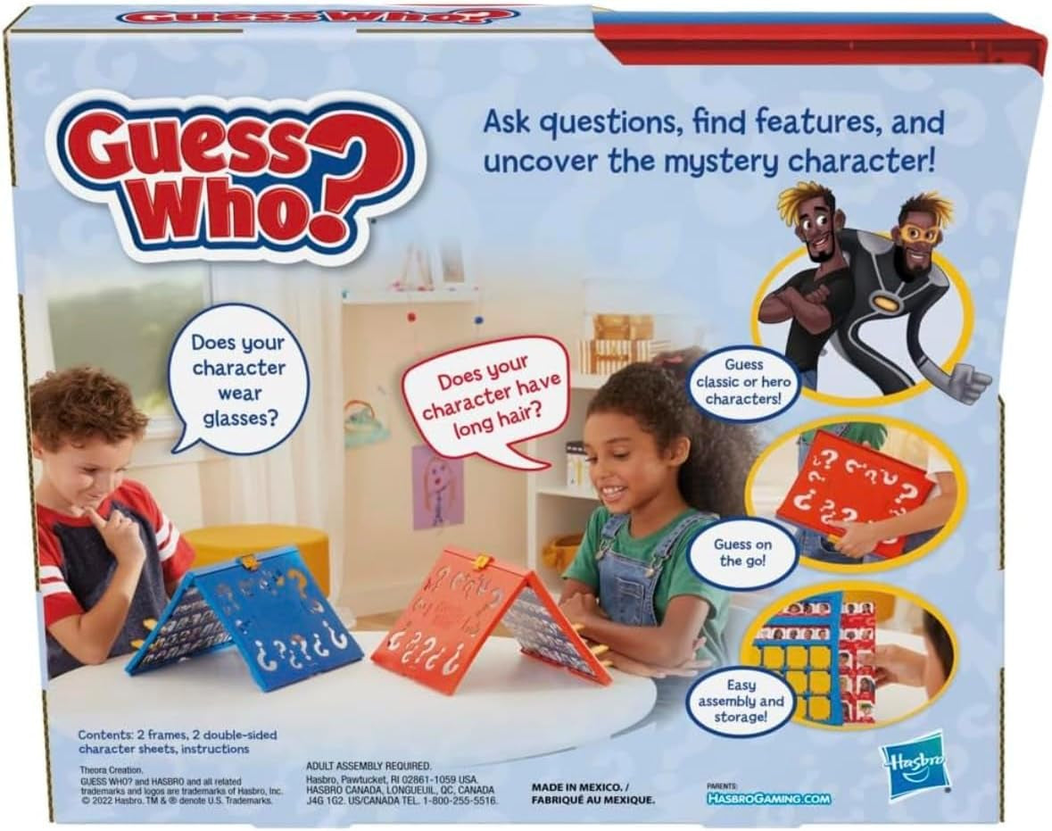 Guess Who? Original Guessing Board Game for 6+ Year Old Kids, Party & Family Games for Children and Adults, for 2 Players