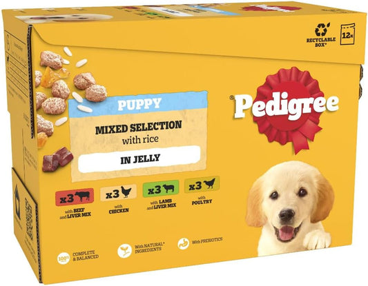 Junior Wet Dog Food for Young Dogs and Puppies, 12 Pouches (12 X 100 G)