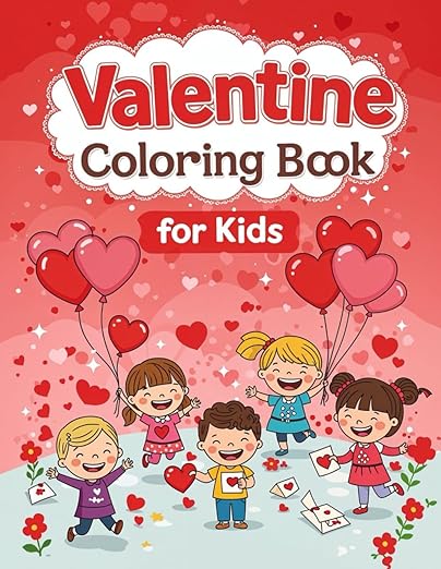 Valentine’s Day Coloring Book: For Kids Paperback – Large Print, 18 Jan. 2025 by Mia Benson (Author)