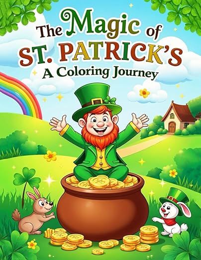 The Magic of St. Patrick's: A Coloring Journey Paperback – Large Print, 18 Jan. 2025 by Mia Benson (Author)